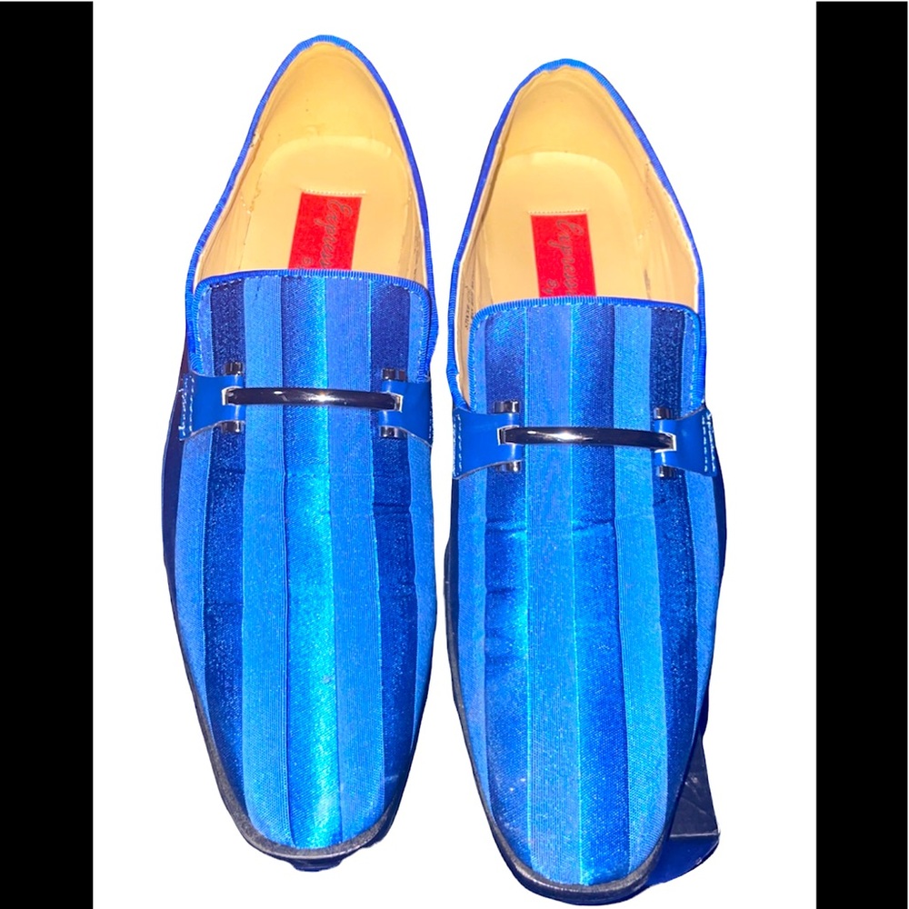 Blue Suede Dress Shoes